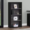 48" Black and Gray Wood Bookcase