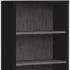 48" Black and Gray Wood Bookcase