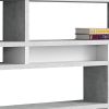 55" Gray Wood Floating Bookcase