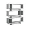 55" Gray Wood Floating Bookcase