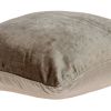 18" X 7" X 18" Transitional Taupe Solid Pillow Cover With Poly Insert