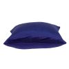 22" X 7" X 22" Transitional Royal Blue Solid Pillow Cover With Poly Insert