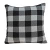 Square Buffalo Check Gray Accent Pillow