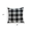 Square Buffalo Check Gray Accent Pillow