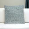 20" Aqua Teal Woven Cotton Blend Throw Pillow