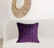 20" X 20" Purple Cotton Blend Zippered Pillow