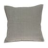 20" X 7" X 20" Transitional Gray Solid Quilted Pillow Cover With Poly Insert