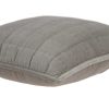 20" X 7" X 20" Transitional Gray Solid Quilted Pillow Cover With Poly Insert