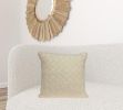 20" X 7" X 20" Transitional Beige Pillow Cover With Poly Insert