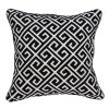 20" X 7" X 20" Cool Transitional Black And White Pillow Cover With Poly Insert