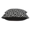 20" X 7" X 20" Cool Transitional Black And White Pillow Cover With Poly Insert