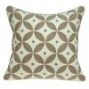 20" X 7" X 20" Transitional Beige And White Accent Pillow Cover With Poly Insert