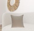 20" X 7" X 20" Elegant Transitional Tan Pillow Cover With Poly Insert