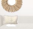 17" Bright White Genuine Tibetan Lamb Fur Pillow With Microsuede Backing