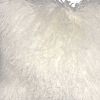 24" Bright White Genuine Tibetan Lamb Fur Pillow With Microsuede Backing