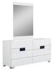 79" X 80"  X 43" 4Pc Eastern King Modern White High Gloss Bedroom Set