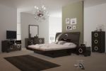 65" X 87"  X 40" 4Pc Queen Modern Wenge High Gloss Bedroom Set