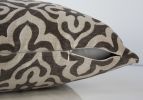 18" X 18" Taupe Polyester Geometric Zippered Pillow