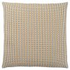 18" X 18" Gray and Gold Polyester Striped Zippered Pillow