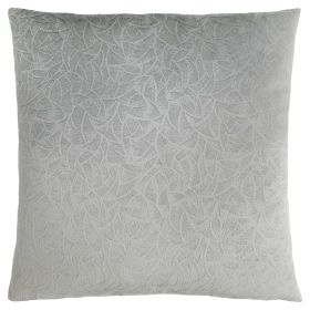 18" X 18" Light Gray Velvet Polyester Abstract Zippered Pillow