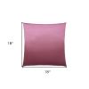 18" X 18" Pink Polyester Zippered Pillow