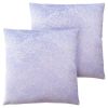 Set Of Two 18" X 18" Purple Polyester Feather Zippered Pillow