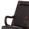 Espresso Brown Faux Leather With Walnut Finish Rocking Chair