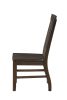 Set of Two Brown Wood Ladder Back Dining Side Chairs