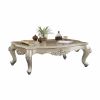 35" X 57" X 20" Marble Champagne Wood Coffee Table