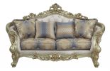 78" Gold Polyester Blend Floral Loveseat and Toss Pillows