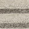 5'X7' Grey White Hand Woven Knobby Stripes Indoor Area Rug