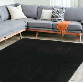 8' X 10' Polyester Espresso Area Rug