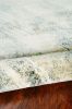 8'X10' Ivory Grey Machine Woven Abstract Brushstrokes Indoor Area Rug