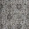 8'X11' Silver Machine Woven Traditional Floral Indoor Area Rug