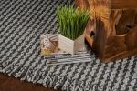 8'X10' Grey Hand Woven Houndstooth Indoor Area Rug