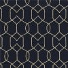 8'X11' Navy Blue Hand Hooked Uv Treated Trellis Indoor Outdoor Area Rug