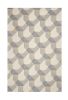 8'X11' Ivory Grey Hand Tufted Geometric Chain Pattern Indoor Area Rug