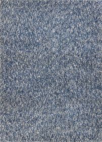 9' X 13' Polyester Indigo Or  Ivory  Heather Area Rug