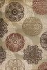 5'X8' Sage Green Machine Woven Floral Medallion Disk Indoor Area Rug