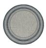 8' Grey Denim Machine Woven Uv Treated Bordered Indoor Outdoor Round Area Rug