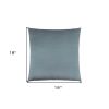 18" X 18" Blue Polyester Zippered Pillow