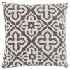 Set Of Two 18" X 18" Taupe Polyester Geometric Zippered Pillow