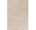 9' x 12' Sand Beige Wool Geometric Hand Tufted Area Rug