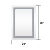 Frameless Rectangular LED Light Bathroom Vanity Mirror