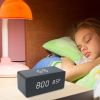 Digital Alarm Clock Qi-Wireless Charger Time Temperature Calendar Display Clock w/ Voice Control Brightness Adjustment